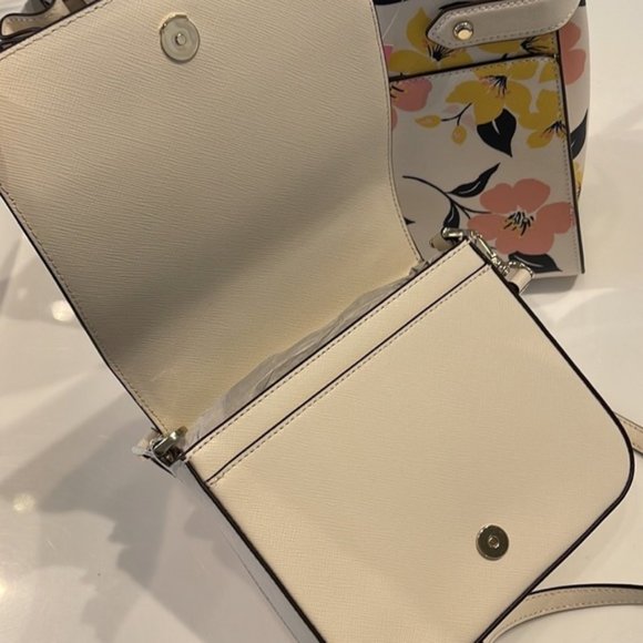 Kate Spade Staci Square Crossbody Saffiano Leather Parchment - Picture 7 of 16